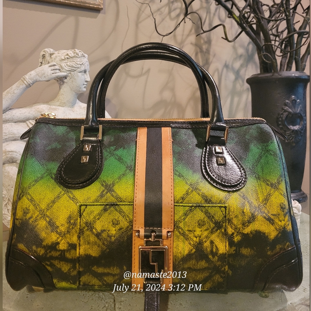 L.A.M.B. By Gwen Stefani Tie-Die Speedy Satchel Luxury Designer Handbag #11